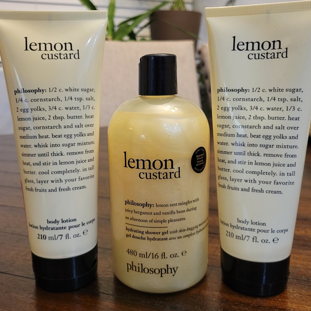 Philosophy Lemon Custard Body Wash and Lotion Bundle